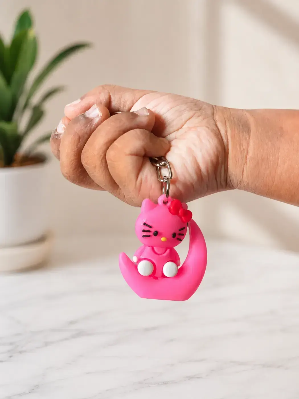 kitty Cartoon Character Small Keychain