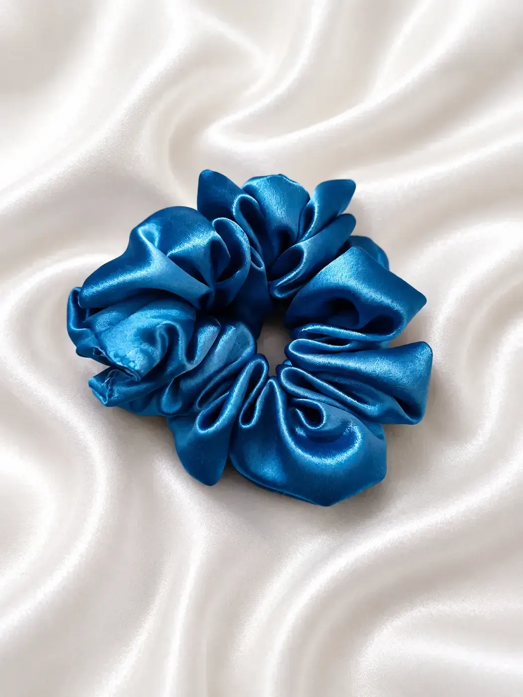 Silk Scrunchie - Blue