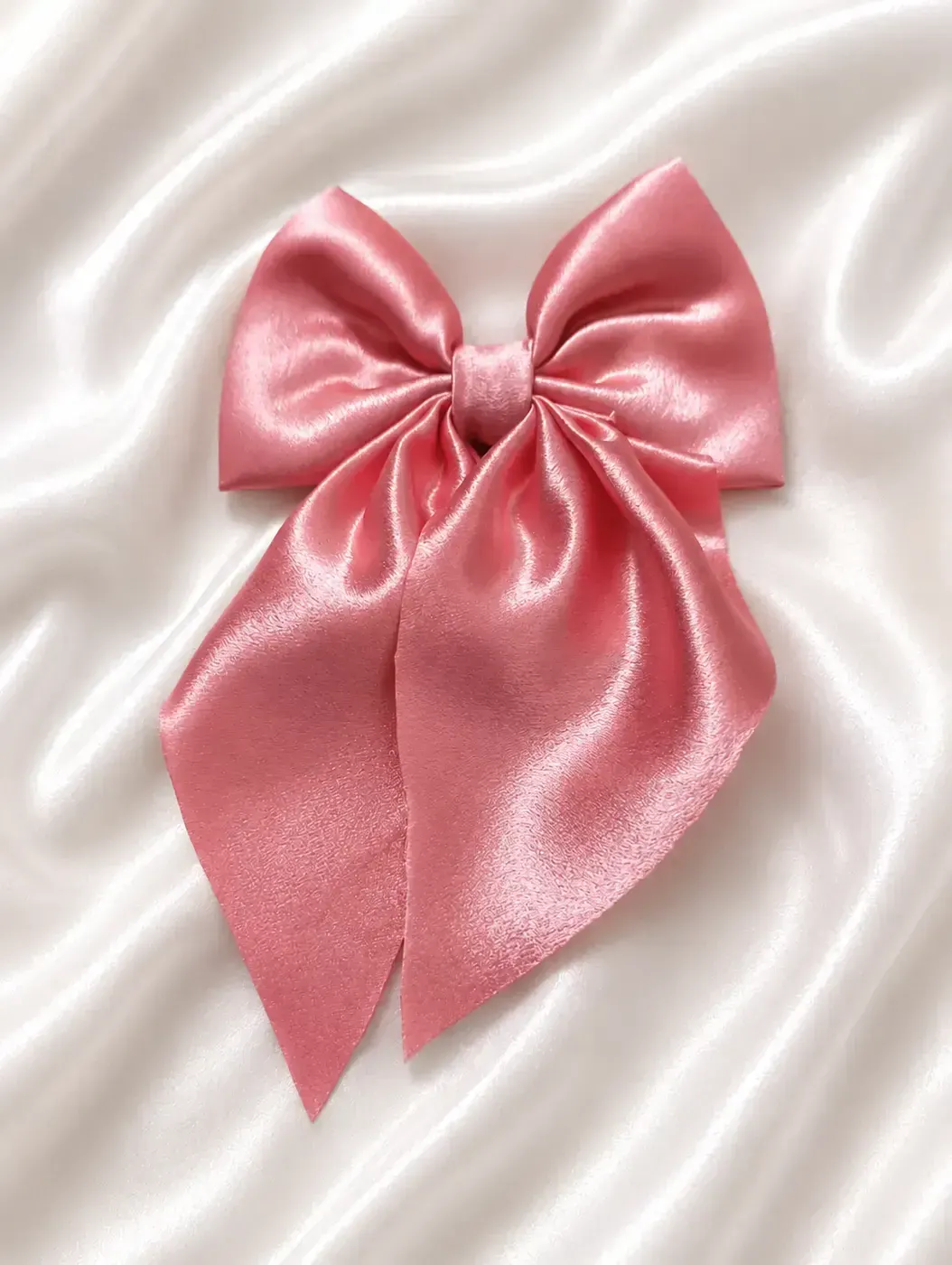 Hair Bow Clip- Candy Pink