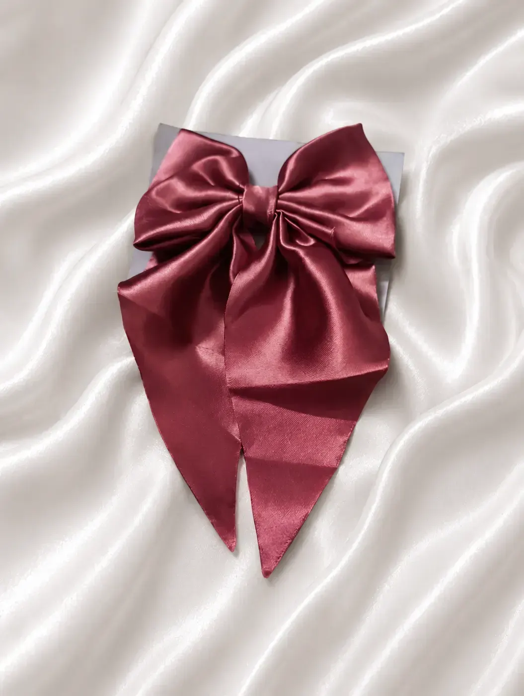 Hair Bow Clip- Dusky Pink
