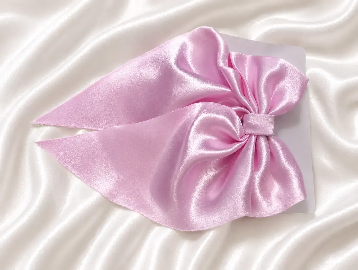 Hair Bow Clip- Light Pink
