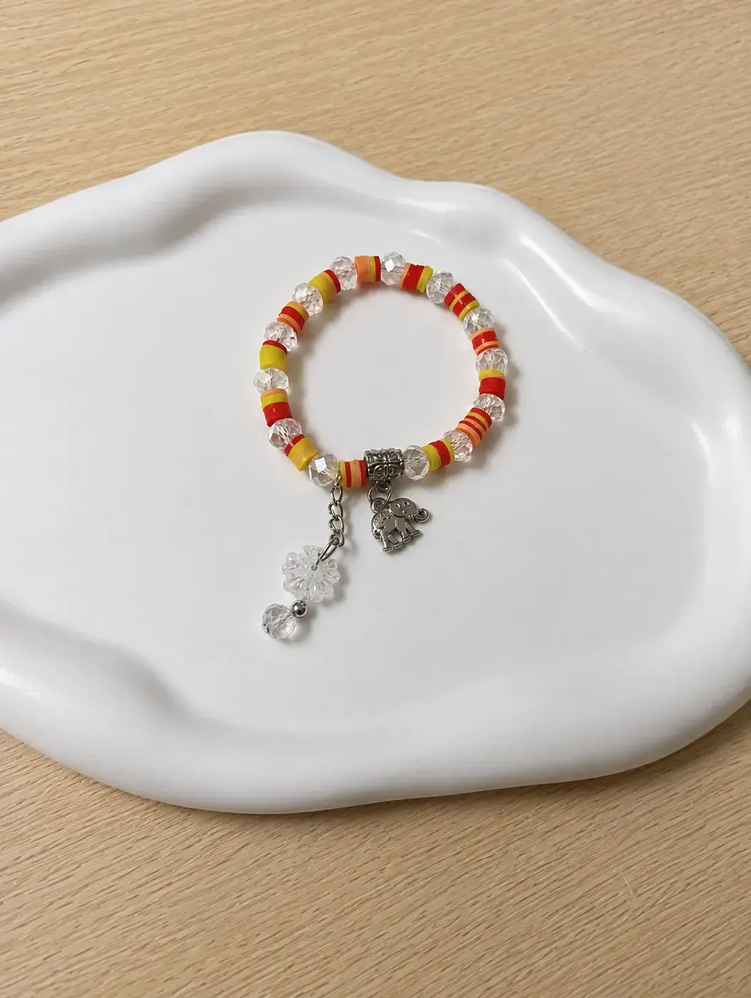 Red Yellow shade Charm Bracelet