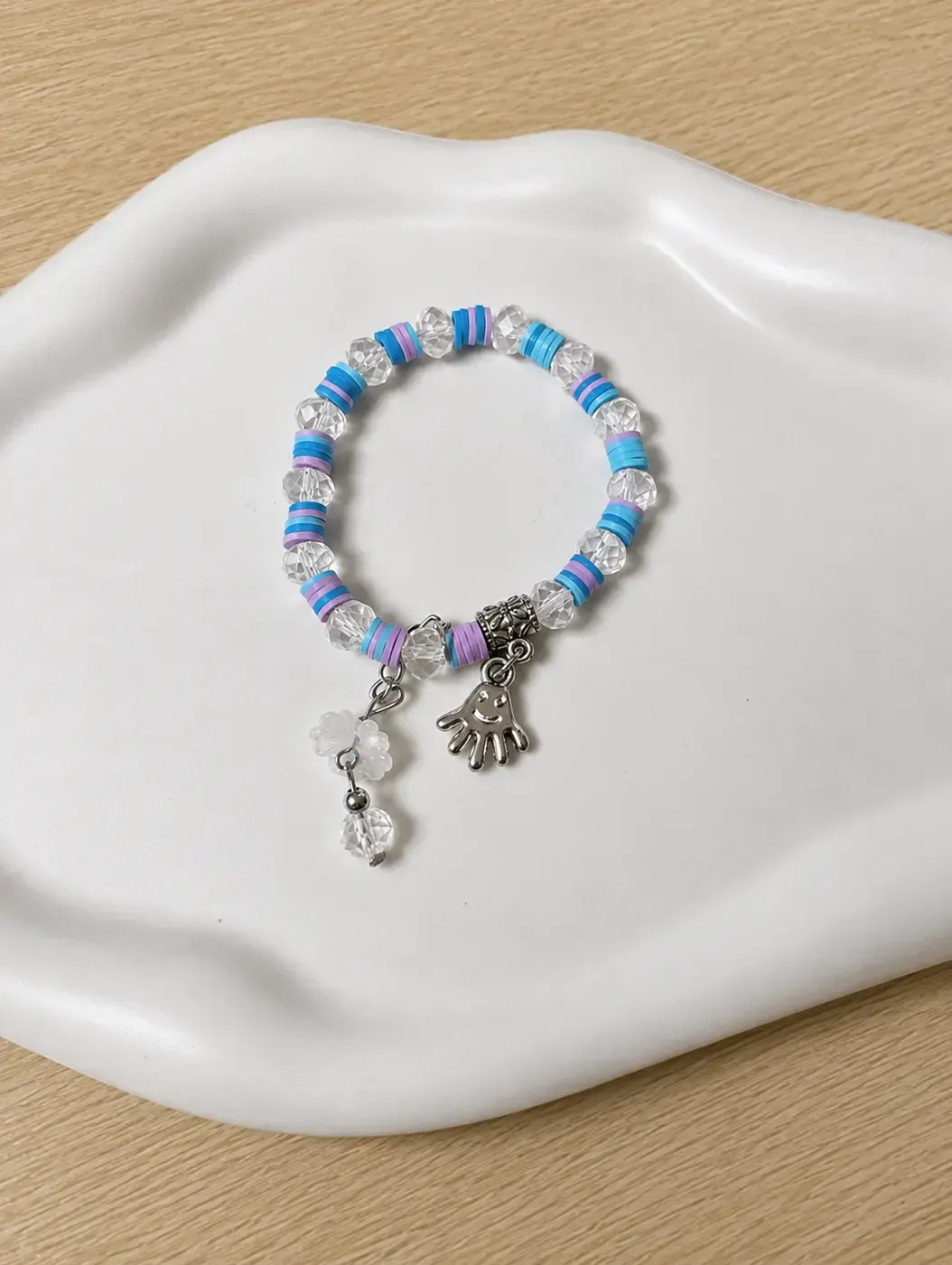 Blue-pink shade Charm Bracelet