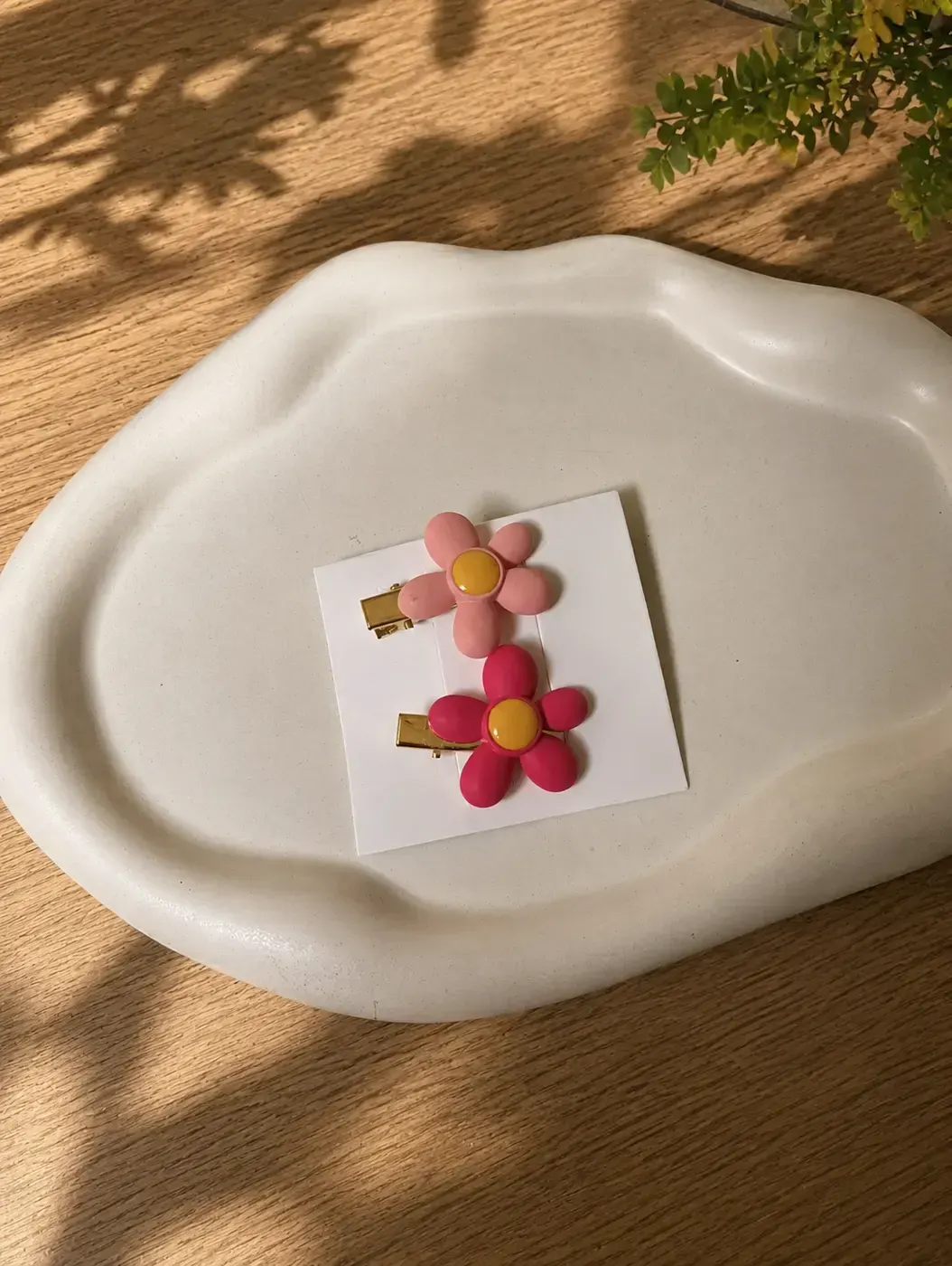 Flowery shaped Dual colour Hairpin set