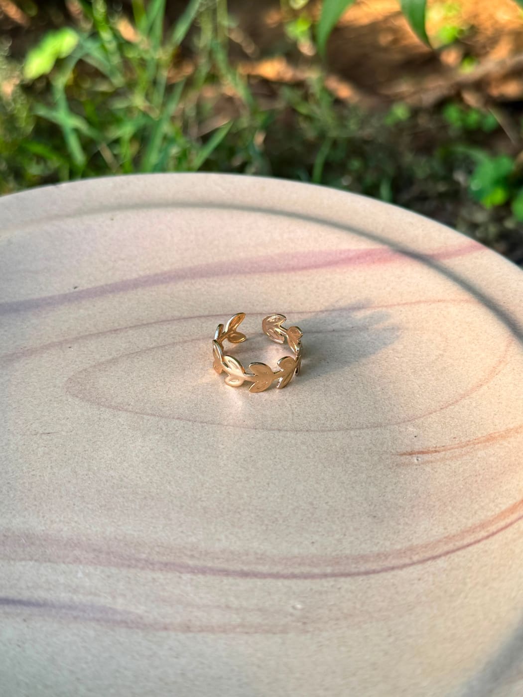 Golden leaf whisper Ring
